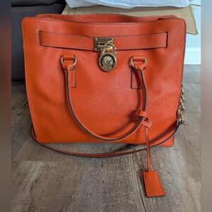 Michael Kors Orange Satchel Bag